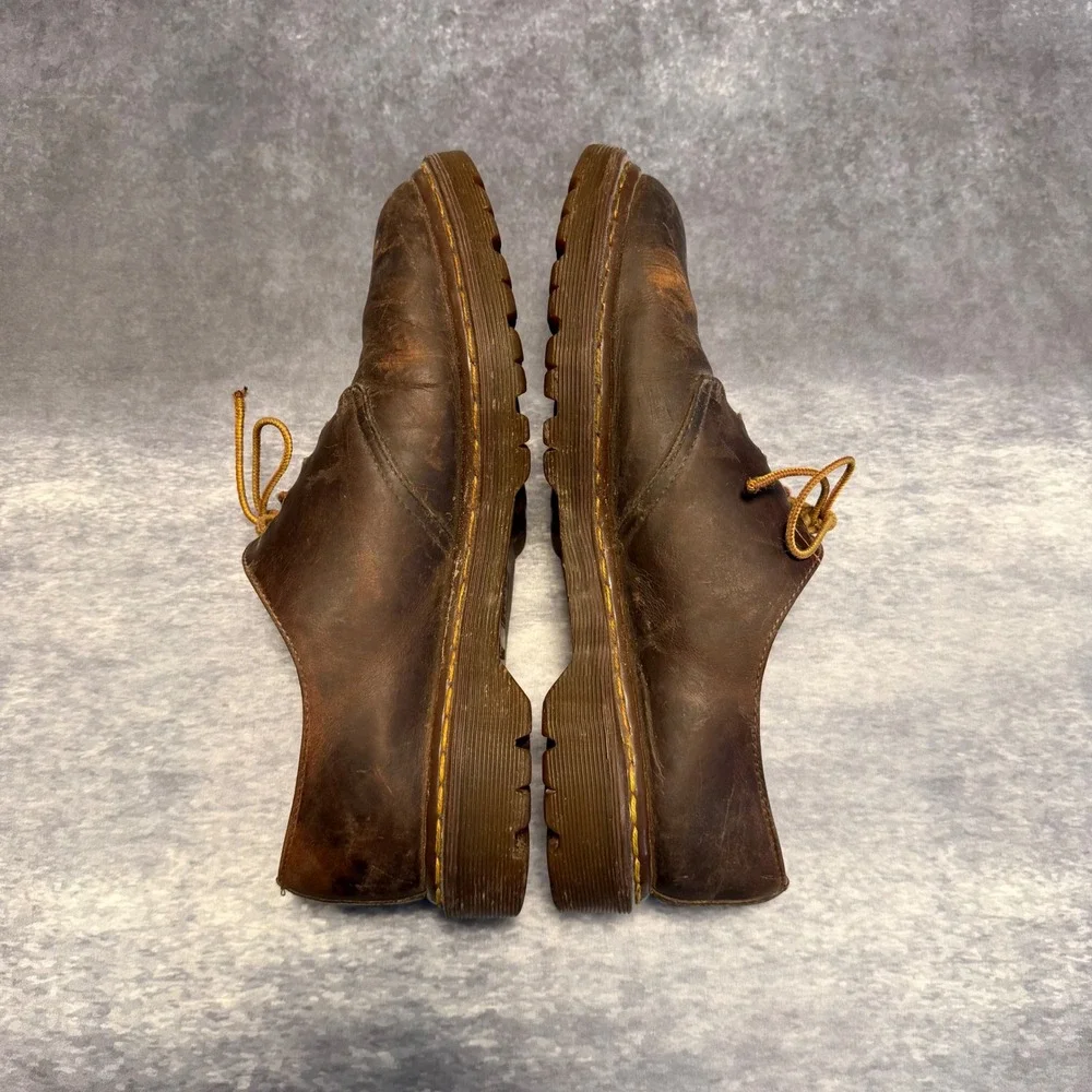 Vintage‎ Dr. Martens Made in England Brown Leather Oxford Shoes Mens Size 10 UK